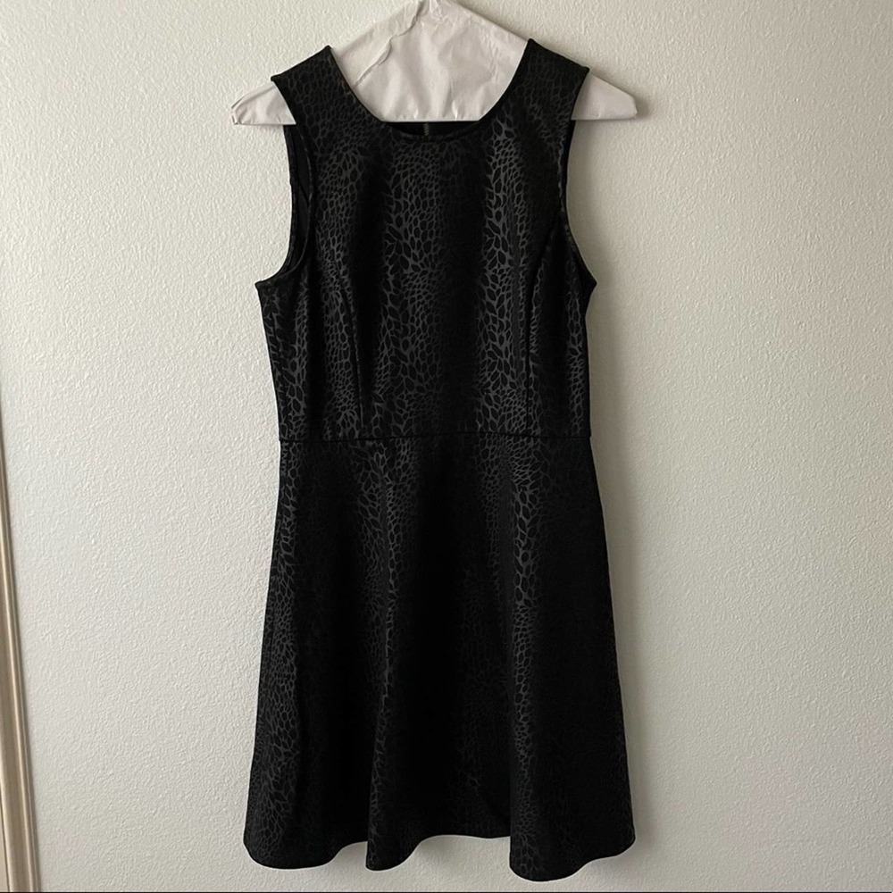 Ali Ro Metalic Printed Skater Dress